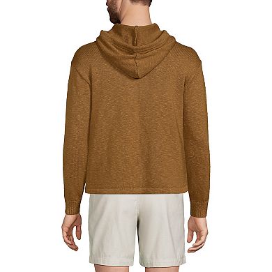 Men's Lands' End Textural Slub Hoodie Sweater