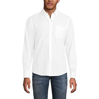 Men's Lands' End Long Sleeve Seersucker Shirt