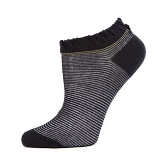 Striped Semi-sheer Women's Low Cut No Show Socks