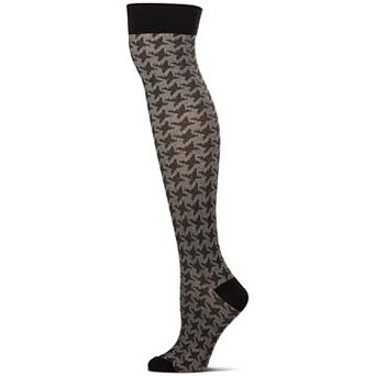 Houndstooth Over The Knee Warm Socks