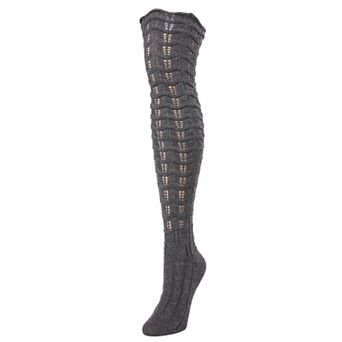 Chevron Stripe Chunky Knit Over-the-knee Warm Socks