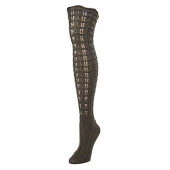 Chevron Stripe Chunky Knit Over-the-knee Warm Socks