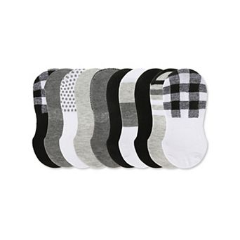 10 Pairs Buffalo Plaid High-cut Liners