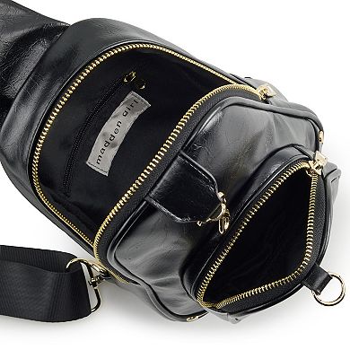 madden girl Sling Bag with Adjustable Strap & Zip Closure