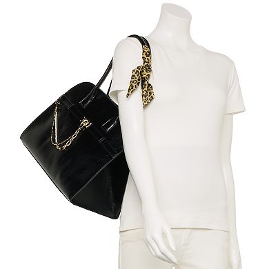 Madden Girl Satchel Bag With Zip Closure & Multiple Compartments