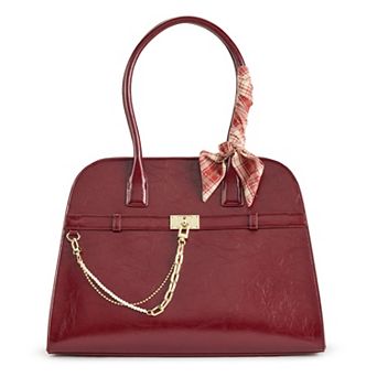 madden girl Satchel Bag with Zip Closure & Multiple Compartments