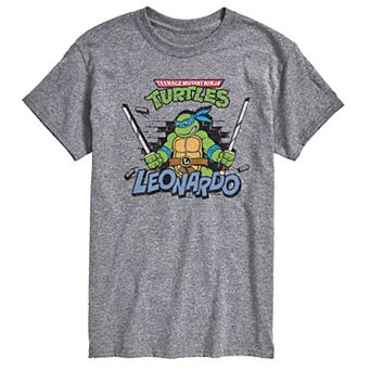 Big & Tall Teenage Mutant Ninja Turtles Leonardo Wallbuster Retro Graphic Tee