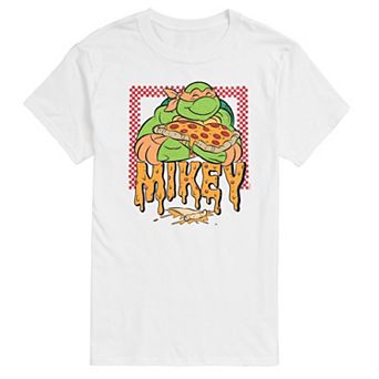 Big & Tall Teenage Mutant Ninja Turtles Mikey Pizza Retro Graphic Tee
