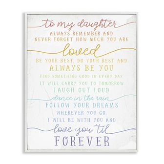 Stupell Home Décor To My Daughter Framed Wall Art