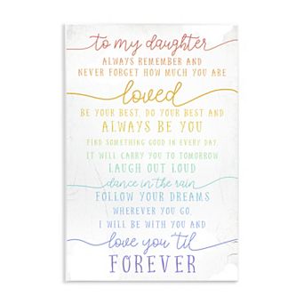 Stupell Home Decor To My Daughter Canvas Wall Art
