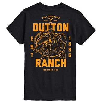 Big & Tall Yellowstone Dutton Ranch Est 1886 Graphic Tee