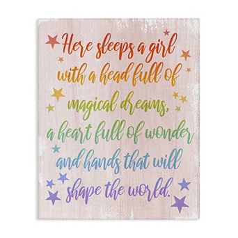 Stupell Home Decor Head Full of Magical Dreams Canvas Wall Art