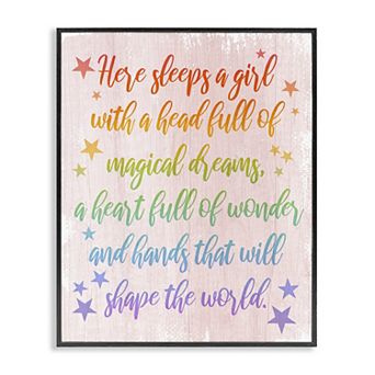 Stupell Home Decor Head Full of Magical Dreams Framed Wall Art