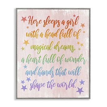 Stupell Home Decor Head Full of Magical Dreams Framed Wall Art