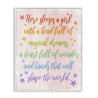 Stupell Home Decor Head Full of Magical Dreams Framed Wall Art