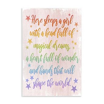 Stupell Home Decor Head Full of Magical Dreams Canvas Wall Art