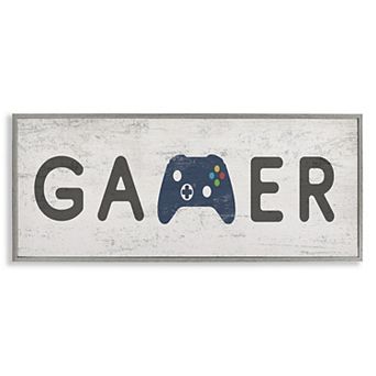 Stupell Home Decor Gamer Typography Wall Art