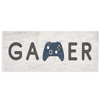 Stupell Home Decor Gamer Typography Video Game Controller Wall Art