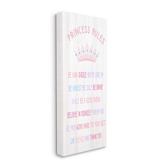 Stupell Home Decor Princess Rules Canvas Wall Art