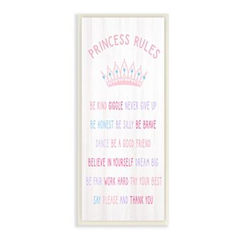 Stupell Home Decor Princess Rules Wall Art