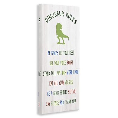 Stupell Home Decor Dinosaur Rules Wall Art