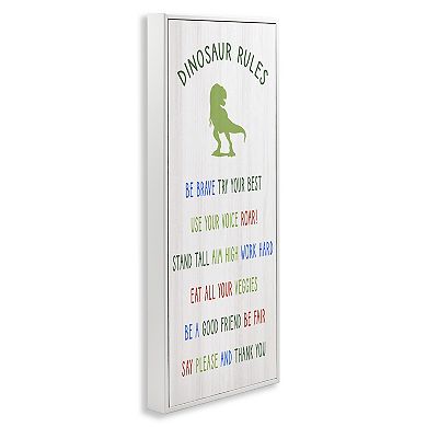 Stupell Home Decor Dinosaur Rules Framed Gilcee Wall Art