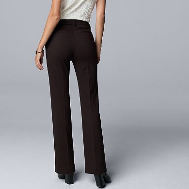 Women's Simply Vera Vera Wang Stretch Knit High Rise Slim Straight Pants