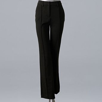 Women's Simply Vera Vera Wang Stretch Knit High Rise Slim Straight Pants