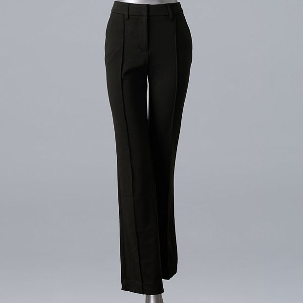 Women's Simply Vera Vera Wang Stretch Knit High Rise Flare Pants