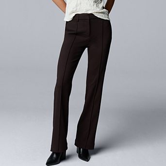 Women's Simply Vera Vera Wang Stretch Knit High Rise Slim Straight Pants