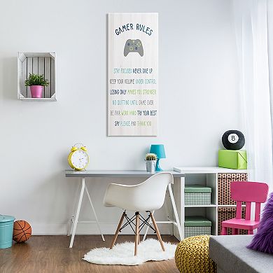 Stupell Home Decor Gamer Rules Canvas Wall Art