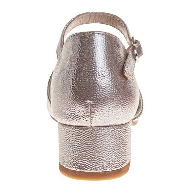 Badgley Mischka Embellished Heart Accent Girls Low Heeled Dress Shoes