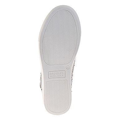 Badgley Mischka Glitzy Lace-Up Sneakers