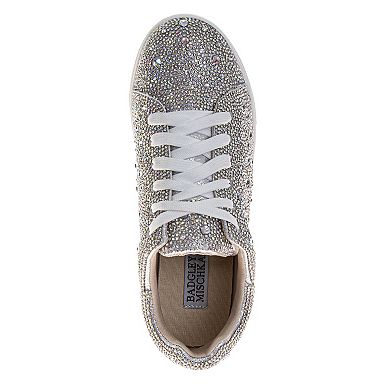 Badgley Mischka Glitzy Lace-Up Sneakers