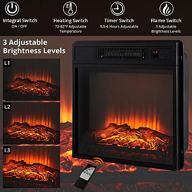 White Farmhouse Fireplace TV Stand with 3-D Real Flame