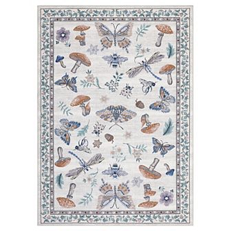 Garvee Modern Grass and Warblers Pattern Non Slip Area Rug Machine Washable Carpet for Home Decor