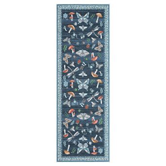 Garvee Modern Grass and Warblers Pattern Non Slip Area Rug Machine Washable Carpet for Home Decor