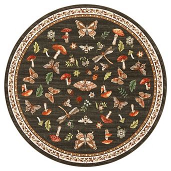 Garvee Modern Grass and Warblers Pattern Non Slip Area Rug Machine Washable Carpet for Home Decor