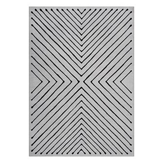 Garvee Machine Washable Modern Symmetrical Fine Lines Area Rug Non Slip for Home Decor