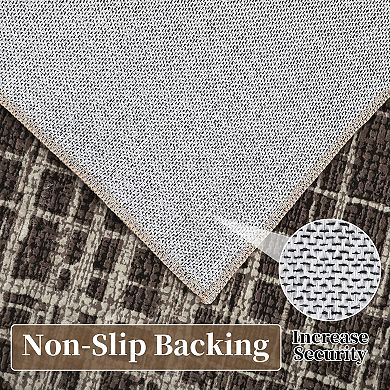 Garvee Pearl Velvet Machine Washable Non Slip Solid Color Area Rug for Home Decor