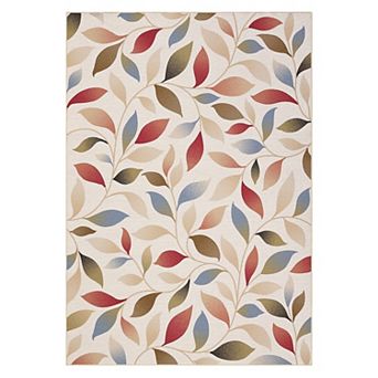 Garvee Washable Modern Leaf Pattern Area Rug StainResistant Carpet for Bedroom Kitchen