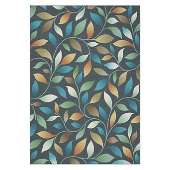 Garvee Washable Modern Leaf Pattern Area Rug StainResistant Carpet for Bedroom Kitchen