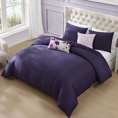 Bebejan Morning Glory 100% Cotton Sateen 5 Piece Reversible Comforter Set
