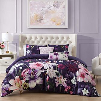 Bebejan Morning Glory 100% Cotton Sateen 5 pc Reversible Comforter Set
