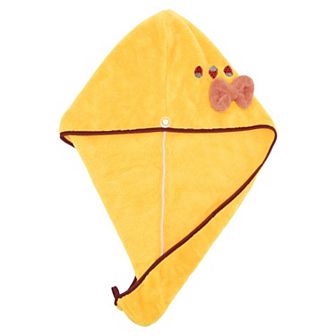 1 pc Women Soft Strawberry Bow Hair Towel for Bathroom Vacation Travel
