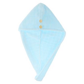 1 pc Women Breathable Grid Hair Drying Towel for Bathroom Vacation Travel