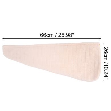 1 Pc Women Double Layer Grid Hair Drying Towel for Bathroom Vacation Travel