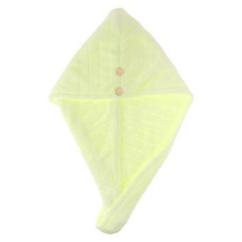 1 pc Women Double Layer Grid Hair Drying Towel for Bathroom Vacation Travel