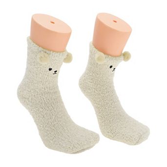 1 Pair Women's Cute Bears Pattern Sleep Cozy Socks