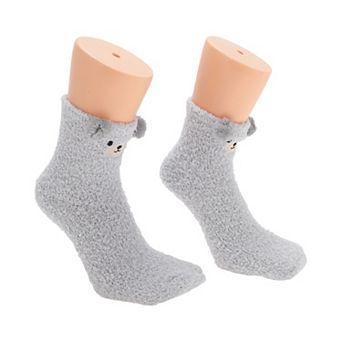 1 Pair Women's Cute Bears Pattern Sleep Cozy Socks
